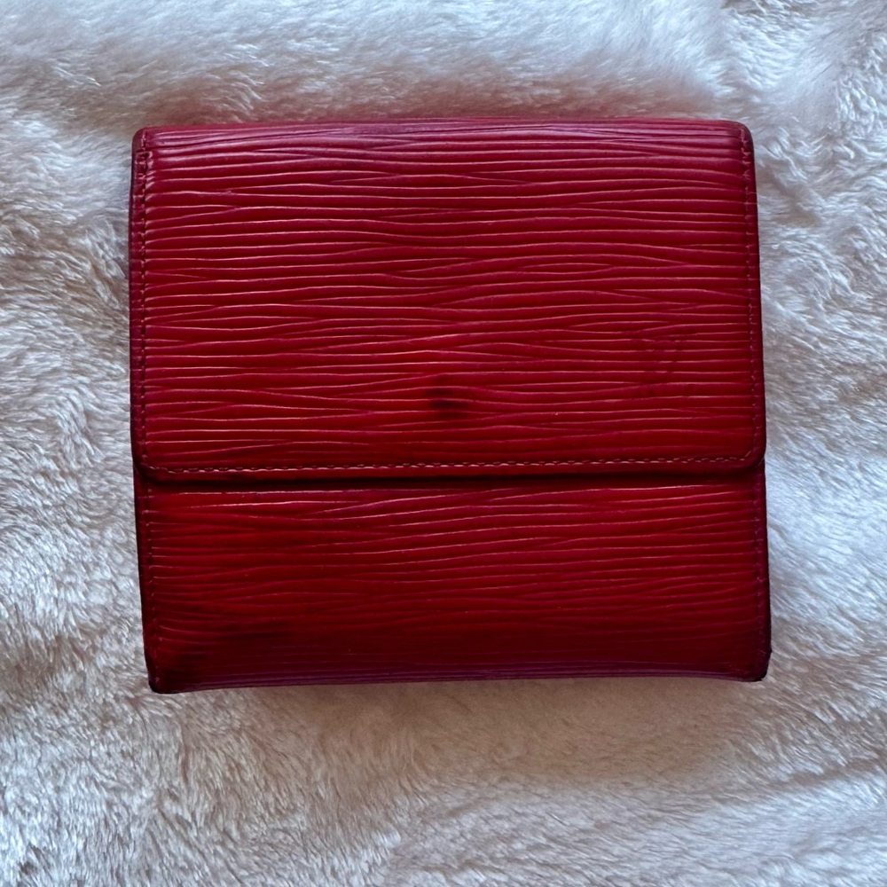 Louis Vuitton Red Epi 2-Way Wallet